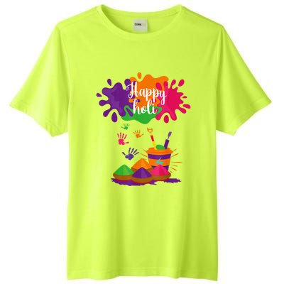 Happy Holi Festival Outfit For Women Men Family Tall Fusion ChromaSoft Performance T-Shirt