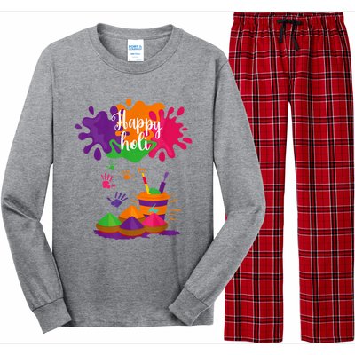 Happy Holi Festival Outfit For Women Men Family Long Sleeve Pajama Set