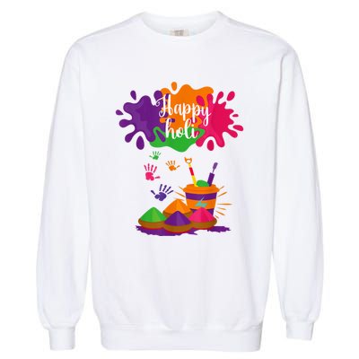 Happy Holi Festival Outfit For Women Men Family Garment-Dyed Sweatshirt