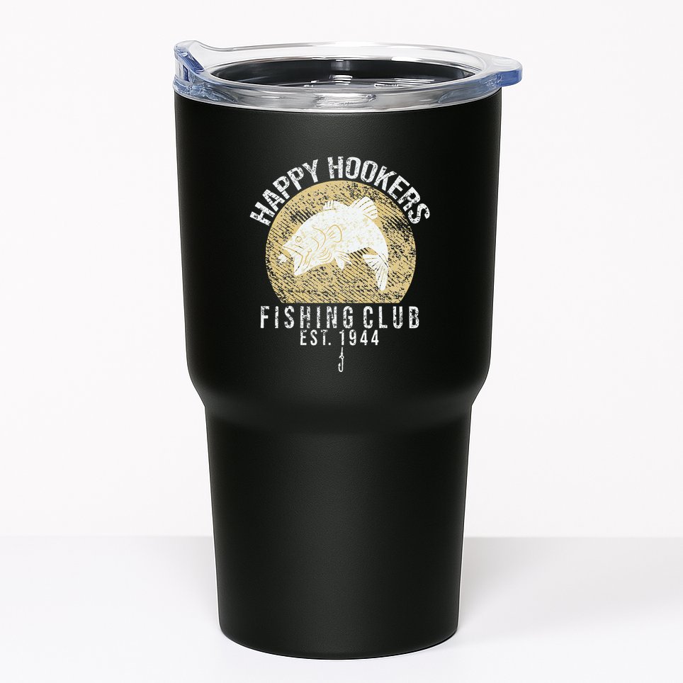 Happy Hookers Fishing Club Retro Vintage Style Fishing Lover Tumbler