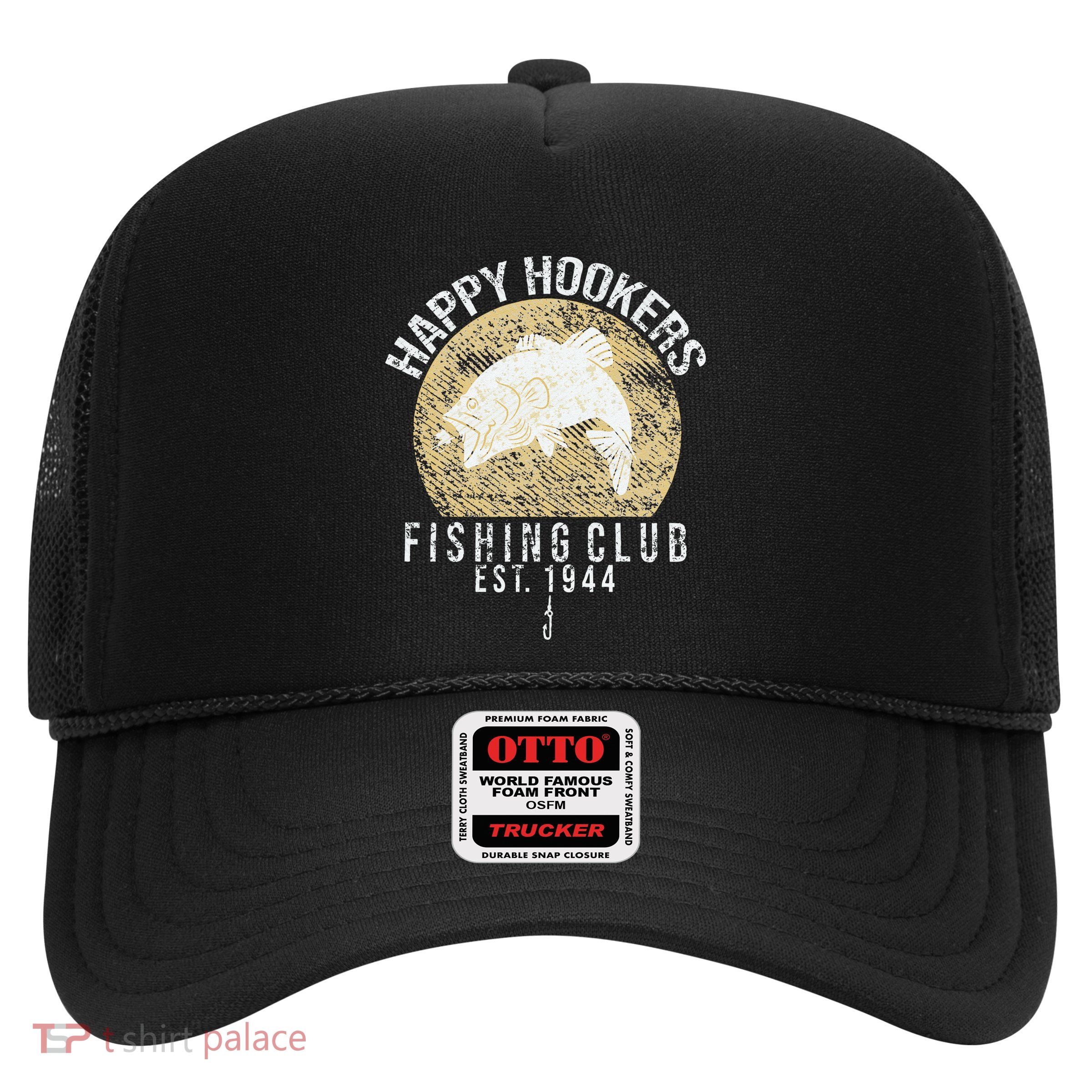 Happy Hookers Fishing Club Retro Vintage Style Fishing Lover Trucker Hat