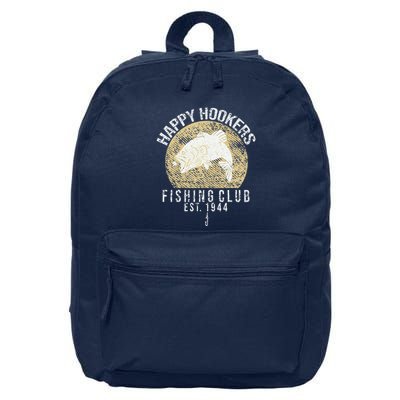 Happy Hookers Fishing Club Retro Vintage Style Fishing Lover 16 in Basic Backpack