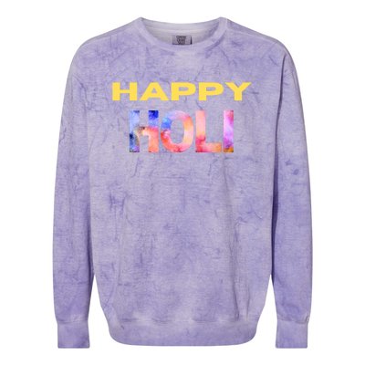 Happy Holi Festival Of Spring Color Celebrate Hindu Festival Cool Gift Colorblast Crewneck Sweatshirt