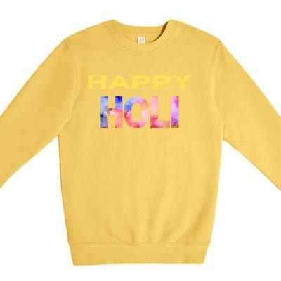 Happy Holi Festival Of Spring Color Celebrate Hindu Festival Cool Gift Premium Crewneck Sweatshirt