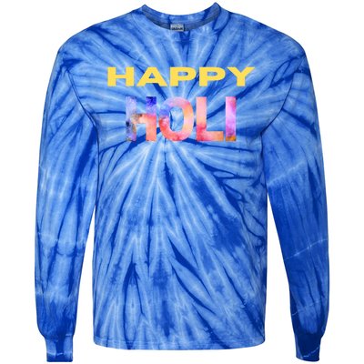 Happy Holi Festival Of Spring Color Celebrate Hindu Festival Cool Gift Tie-Dye Long Sleeve Shirt