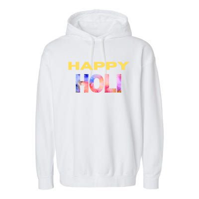 Happy Holi Festival Of Spring Color Celebrate Hindu Festival Cool Gift Garment-Dyed Fleece Hoodie