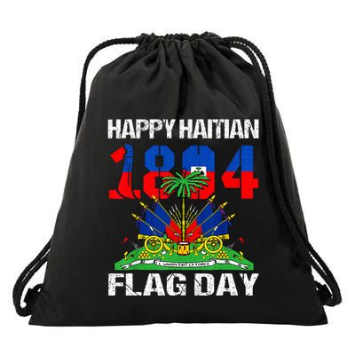 Happy Haitian Flag Day Haiti Flag Pride 1804 Drawstring Bag