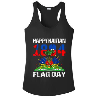 Happy Haitian Flag Day Haiti Flag Pride 1804 Ladies PosiCharge Competitor Racerback Tank