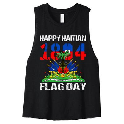 Happy Haitian Flag Day Haiti Flag Pride 1804 Women's Racerback Cropped Tank