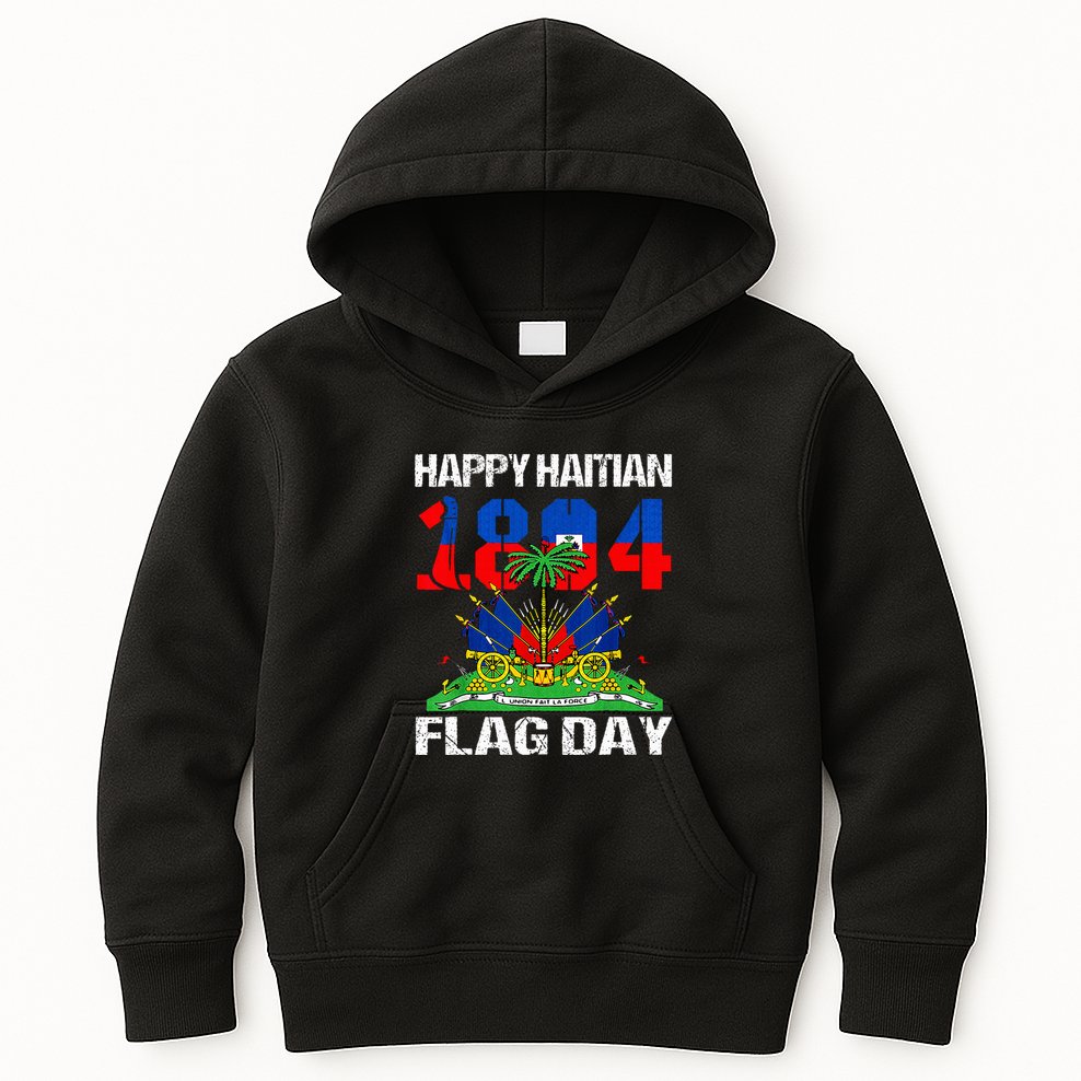 Happy Haitian Flag Day Haiti Flag Pride 1804 Kids Hoodie
