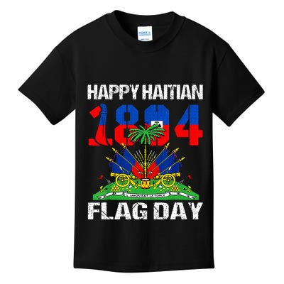 Happy Haitian Flag Day Haiti Flag Pride 1804 Kids T-Shirt