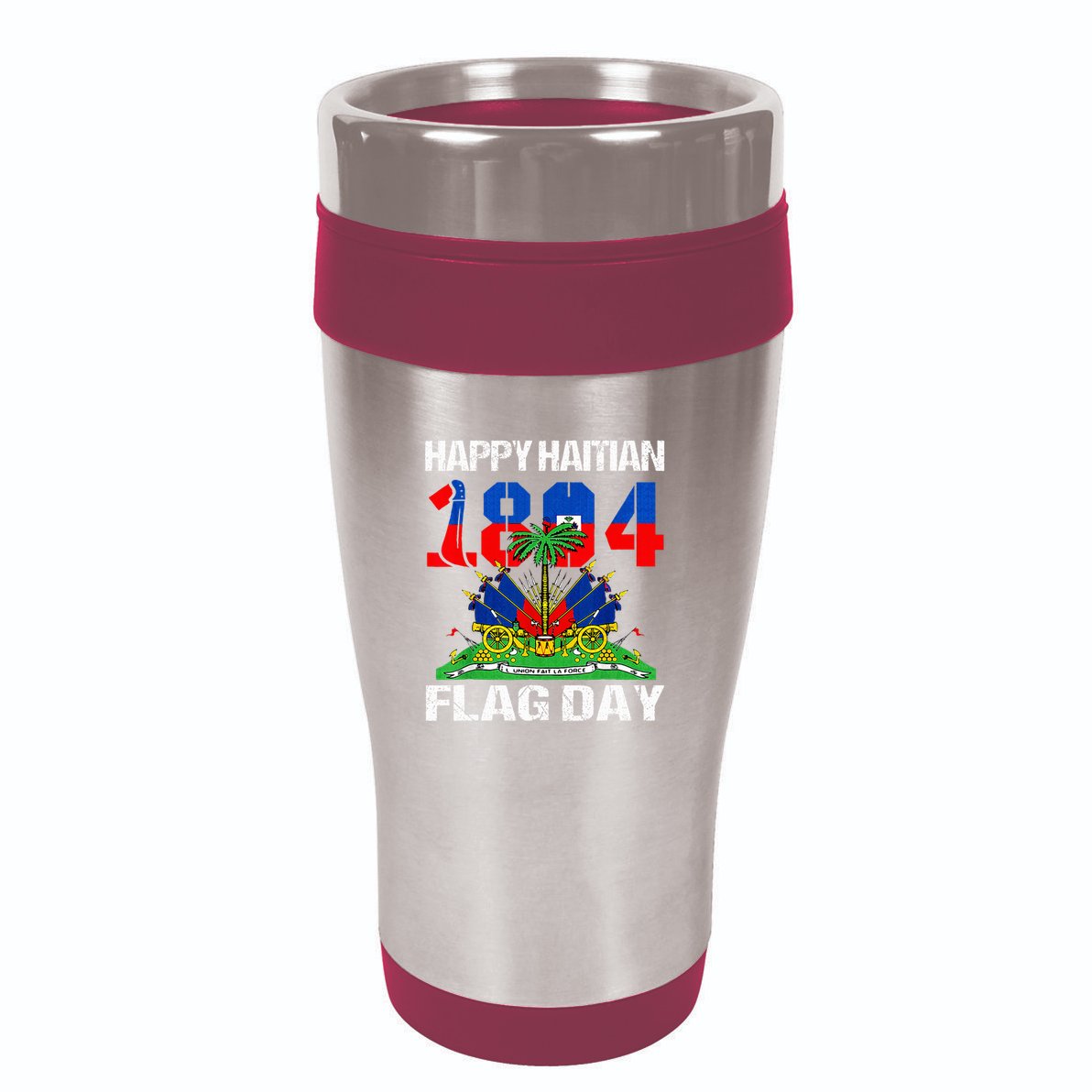 Happy Haitian Flag Day Haiti Flag Pride 1804 16oz Travel Tumbler