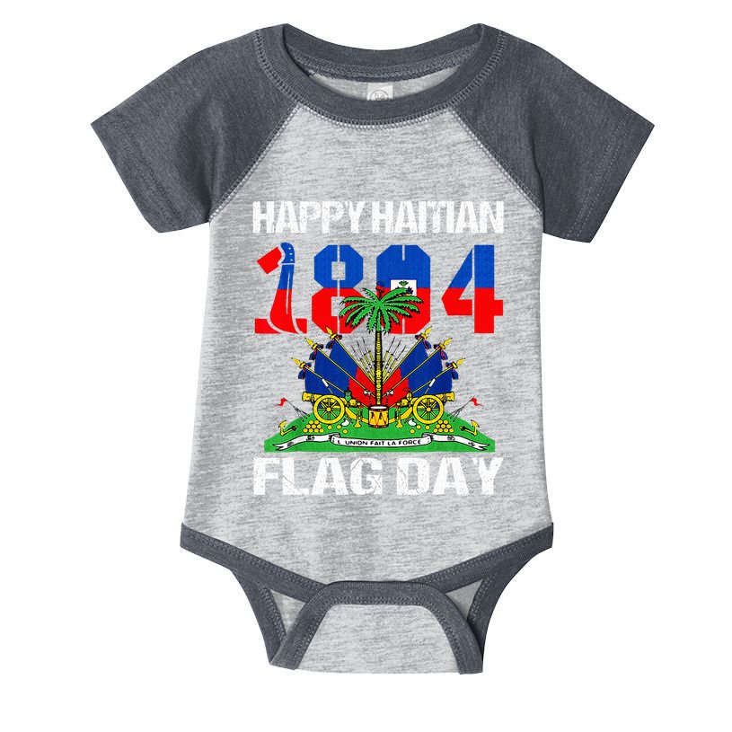 Happy Haitian Flag Day Haiti Flag Pride 1804 Infant Baby Jersey Bodysuit