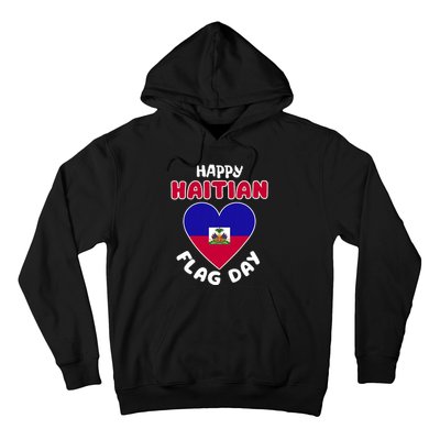 Happy Haitian Flag Day Cool Haiti Flag Heart Hoodie