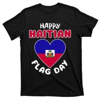 Happy Haitian Flag Day Cool Haiti Flag Heart T-Shirt