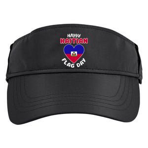 Happy Haitian Flag Day Cool Haiti Flag Heart Adult Drive Performance Visor