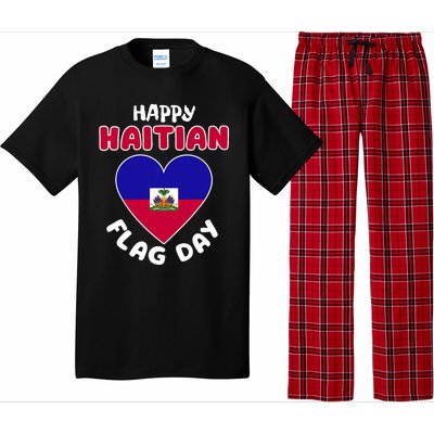 Happy Haitian Flag Day Cool Haiti Flag Heart Pajama Set