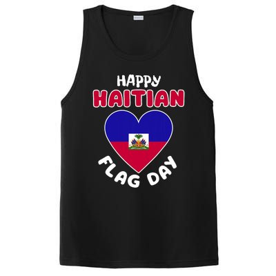 Happy Haitian Flag Day Cool Haiti Flag Heart PosiCharge Competitor Tank