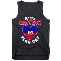 Happy Haitian Flag Day Cool Haiti Flag Heart Tank Top