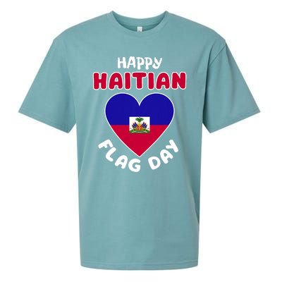 Happy Haitian Flag Day Cool Haiti Flag Heart Sueded Cloud Jersey T-Shirt