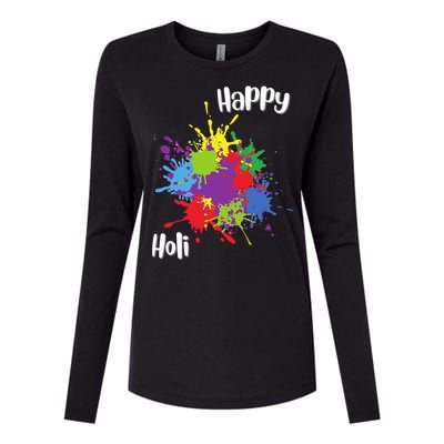 Happy Holi Festival Outfit Family Gift Womens Cotton Relaxed Long Sleeve T-Shirt