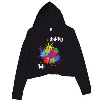 Happy Holi Festival Outfit Family Gift Crop Fleece Hoodie