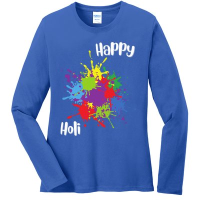 Happy Holi Festival Outfit Family Gift Ladies Long Sleeve Shirt