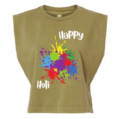 Happy Holi Festival Outfit Family Gift Garment-Dyed Women's Muscle Tee