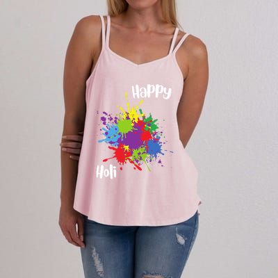 Happy Holi Festival Outfit Family Gift Women's Strappy Tank