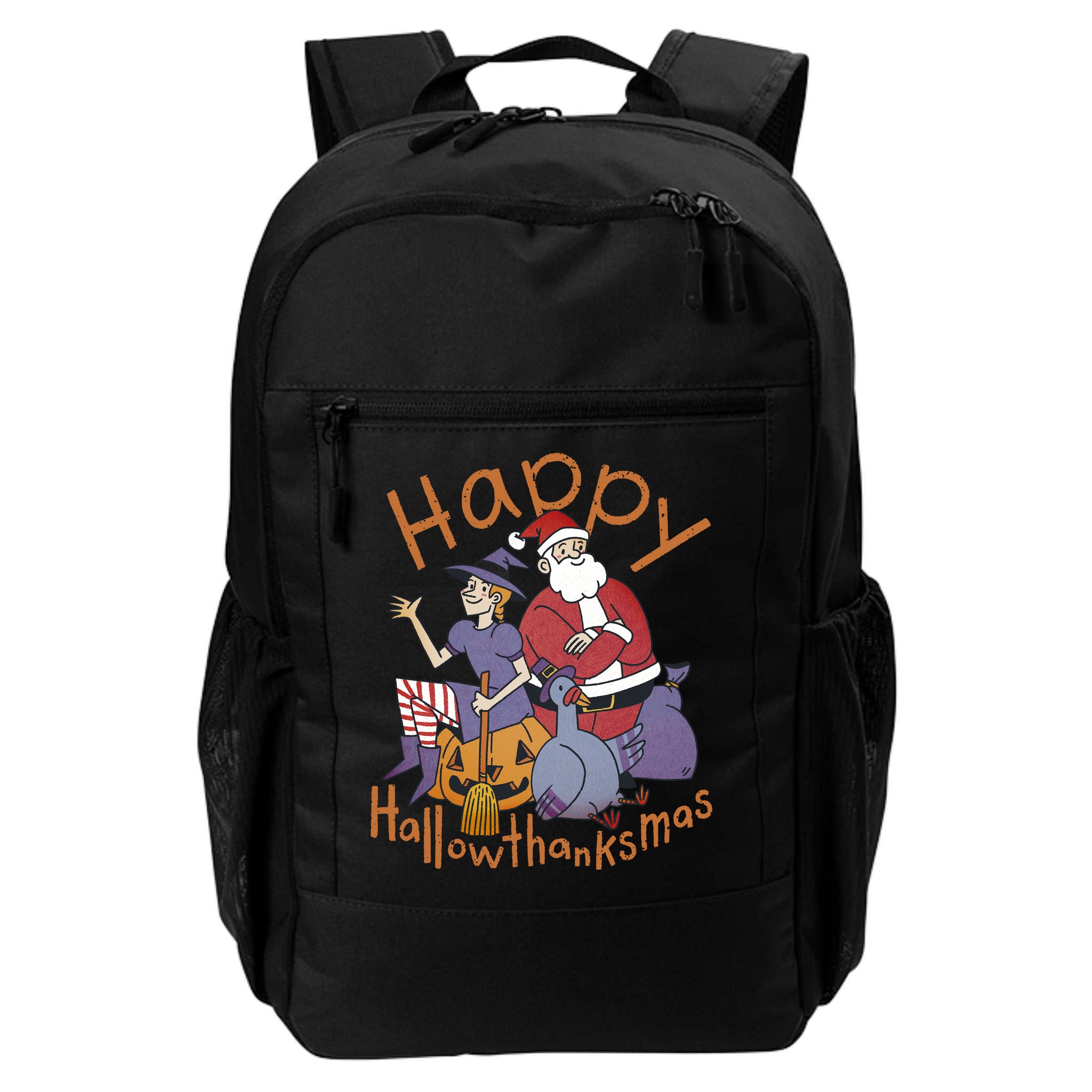 Happy Hallowthanksmas Funny Holiday Backpack