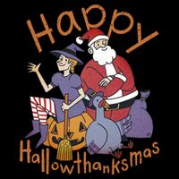 Happy Hallowthanksmas Funny Holiday Backpack