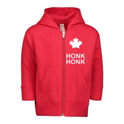 Honk Honk Freedom Convoy Support Truckers Toddler Zip Fleece Hoodie