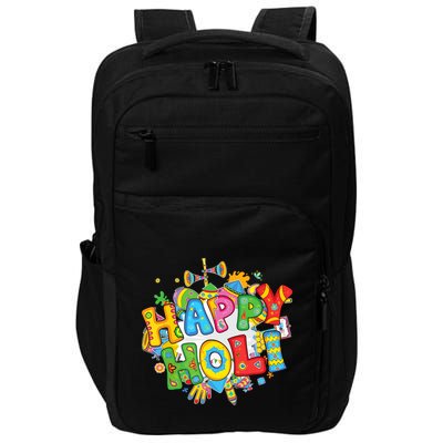 Happy Holi Festival Colors India Hindu Impact Tech Backpack