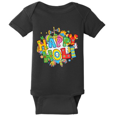 Happy Holi Festival Colors India Hindu Baby Bodysuit