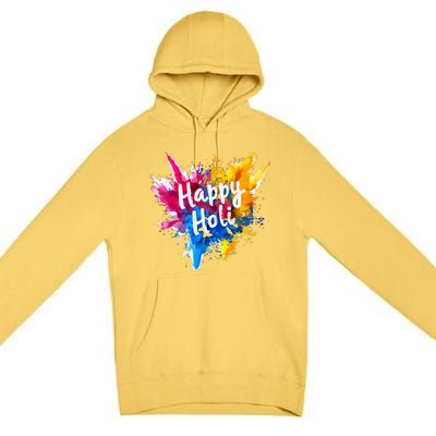 Happy Holi For Color India Hindu Gifts Premium Pullover Hoodie