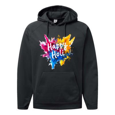 Happy Holi For Color India Hindu Gifts Performance Fleece Hoodie