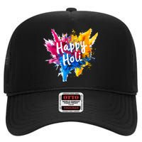 Happy Holi For Color India Hindu Gifts High Crown Mesh Back Trucker Hat