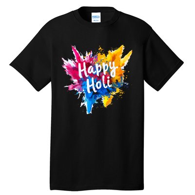 Happy Holi For Color India Hindu Gifts Tall T-Shirt