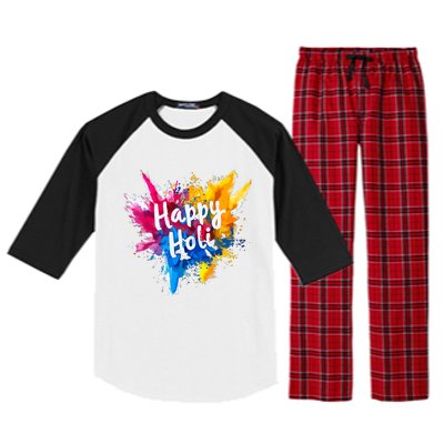 Happy Holi For Color India Hindu Gifts Raglan Sleeve Pajama Set