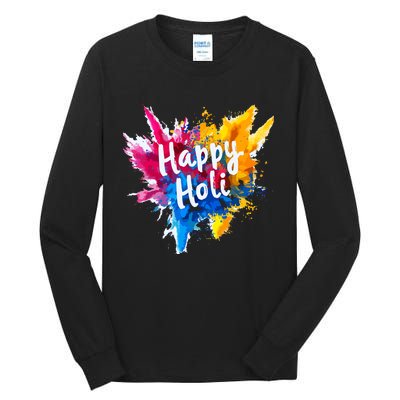 Happy Holi For Color India Hindu Gifts Tall Long Sleeve T-Shirt