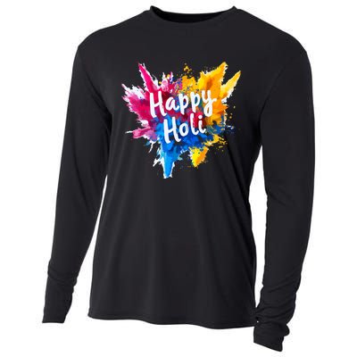 Happy Holi For Color India Hindu Gifts Cooling Performance Long Sleeve Crew