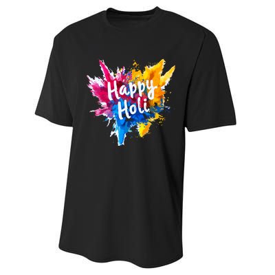 Happy Holi For Color India Hindu Gifts Performance Sprint T-Shirt