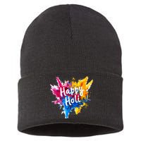 Happy Holi For Color India Hindu Gifts Sustainable Knit Beanie