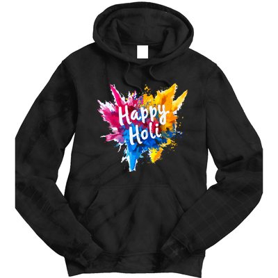 Happy Holi For Color India Hindu Gifts Tie Dye Hoodie