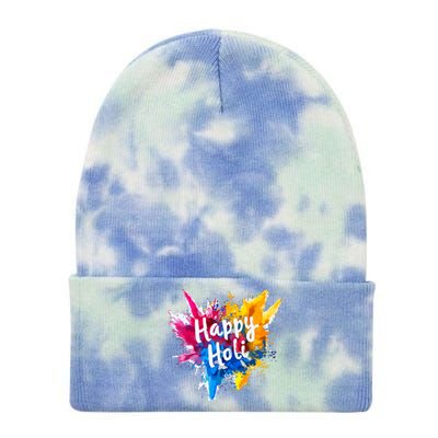 Happy Holi For Color India Hindu Gifts Tie Dye 12in Knit Beanie