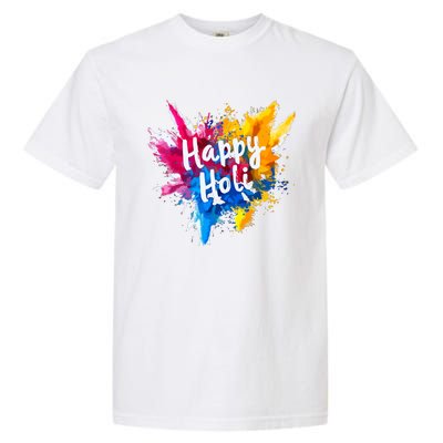 Happy Holi For Color India Hindu Gifts Garment-Dyed Heavyweight T-Shirt