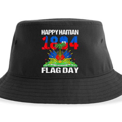 Happy Haitian Flag Day Haiti Flag Pride 1804 Family Sustainable Bucket Hat