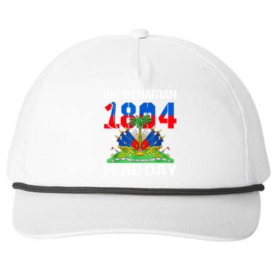 Happy Haitian Flag Day Haiti Flag Pride 1804 Family Snapback Five-Panel Rope Hat