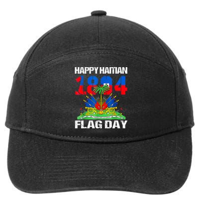 Happy Haitian Flag Day Haiti Flag Pride 1804 Family 7-Panel Snapback Hat