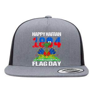 Happy Haitian Flag Day Haiti Flag Pride 1804 Family Flat Bill Trucker Hat